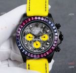 Nice Quality Rolex Daytona Rainbow Replica Watch Graffiti Dial Rainbow Bezel